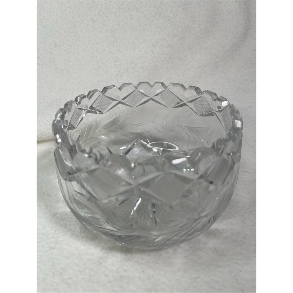 LAUSITZER 24% LEAD CRYSTAL COMPOTE BOWLS HAND CUT GLASS GERMAN